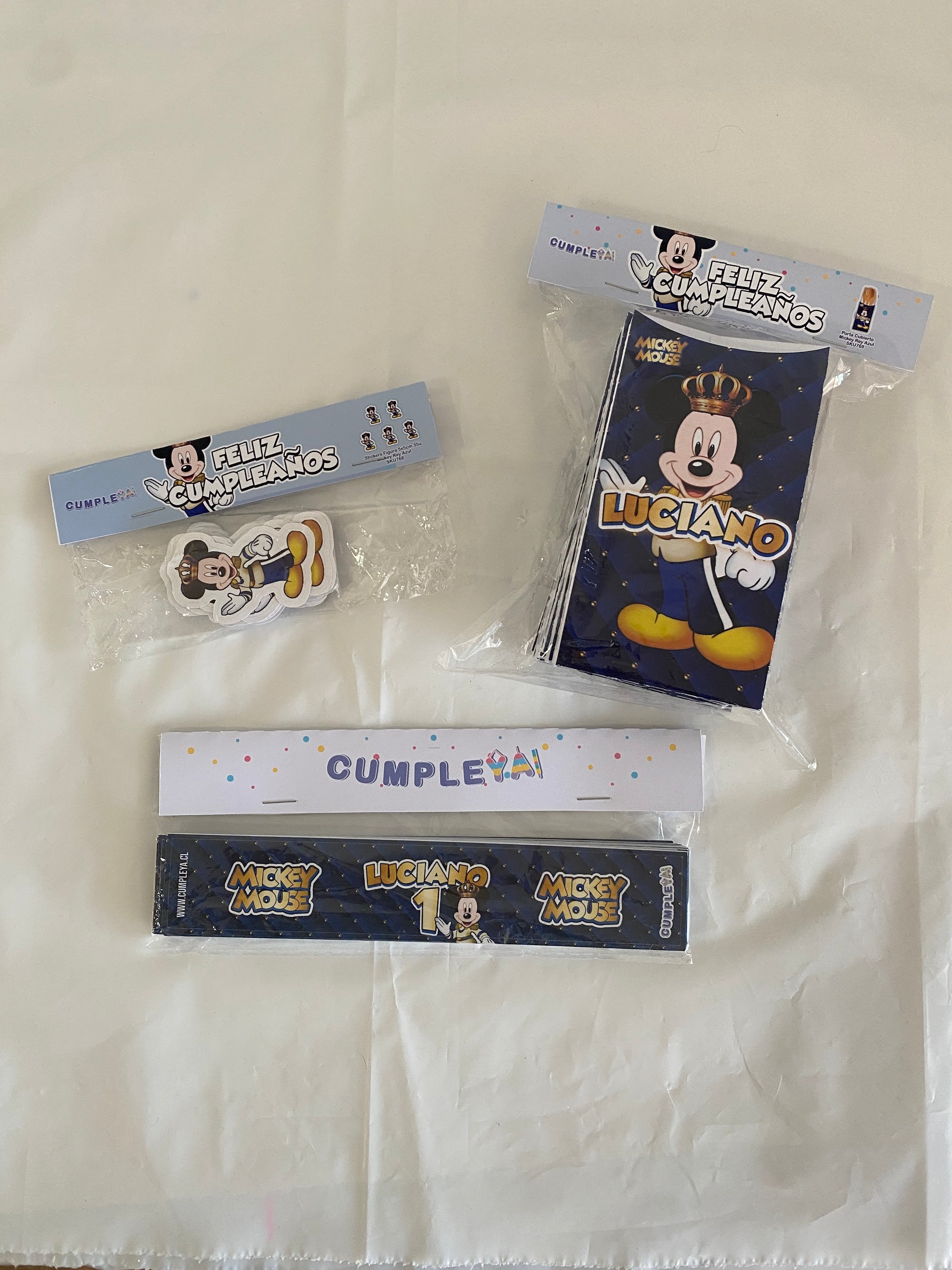 PORTA CUBIERTO MICKEY REY AZUL 7X13CM TEMÁTICO