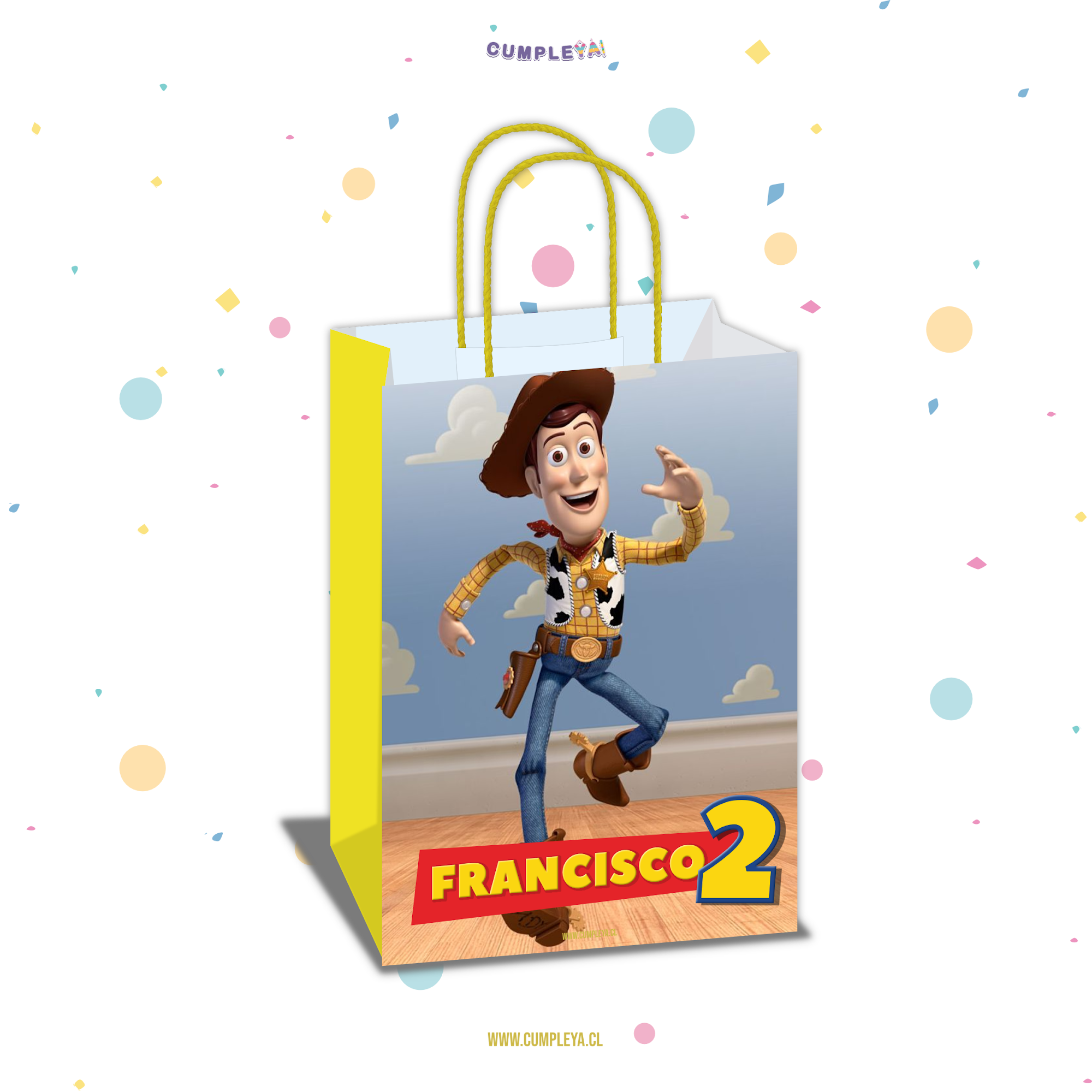 BOLSA SORPRESA 16 × 21 × 8 CM WOODY