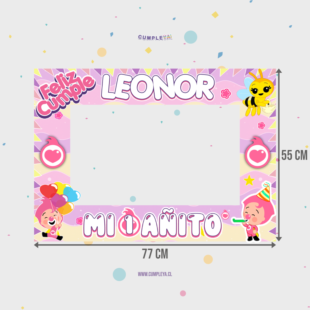 CUADRO SELFIE PLIM PLIM ROSADO 77X55CM