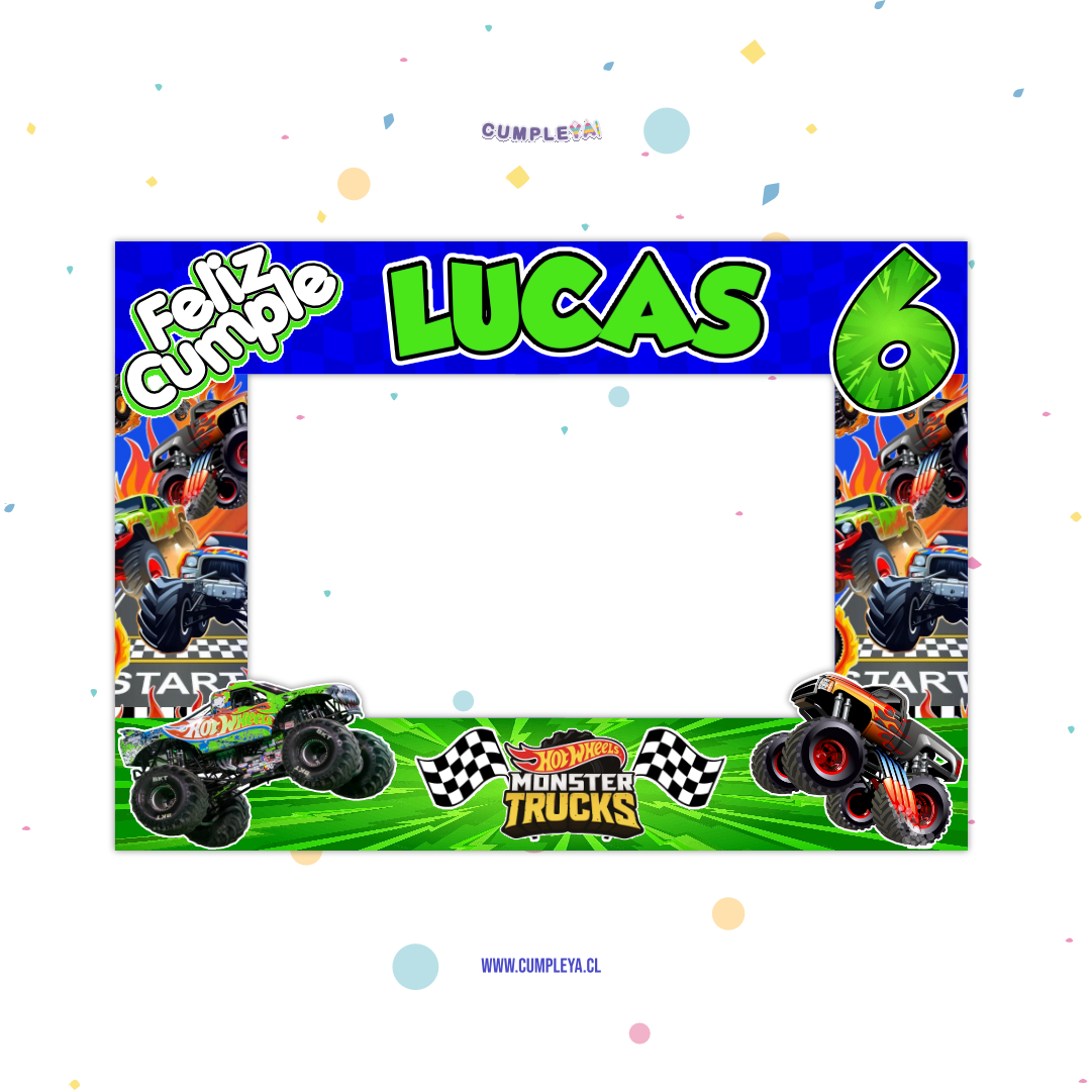 CUADRO SELFIE MONSTER TRUCK 77X55CM