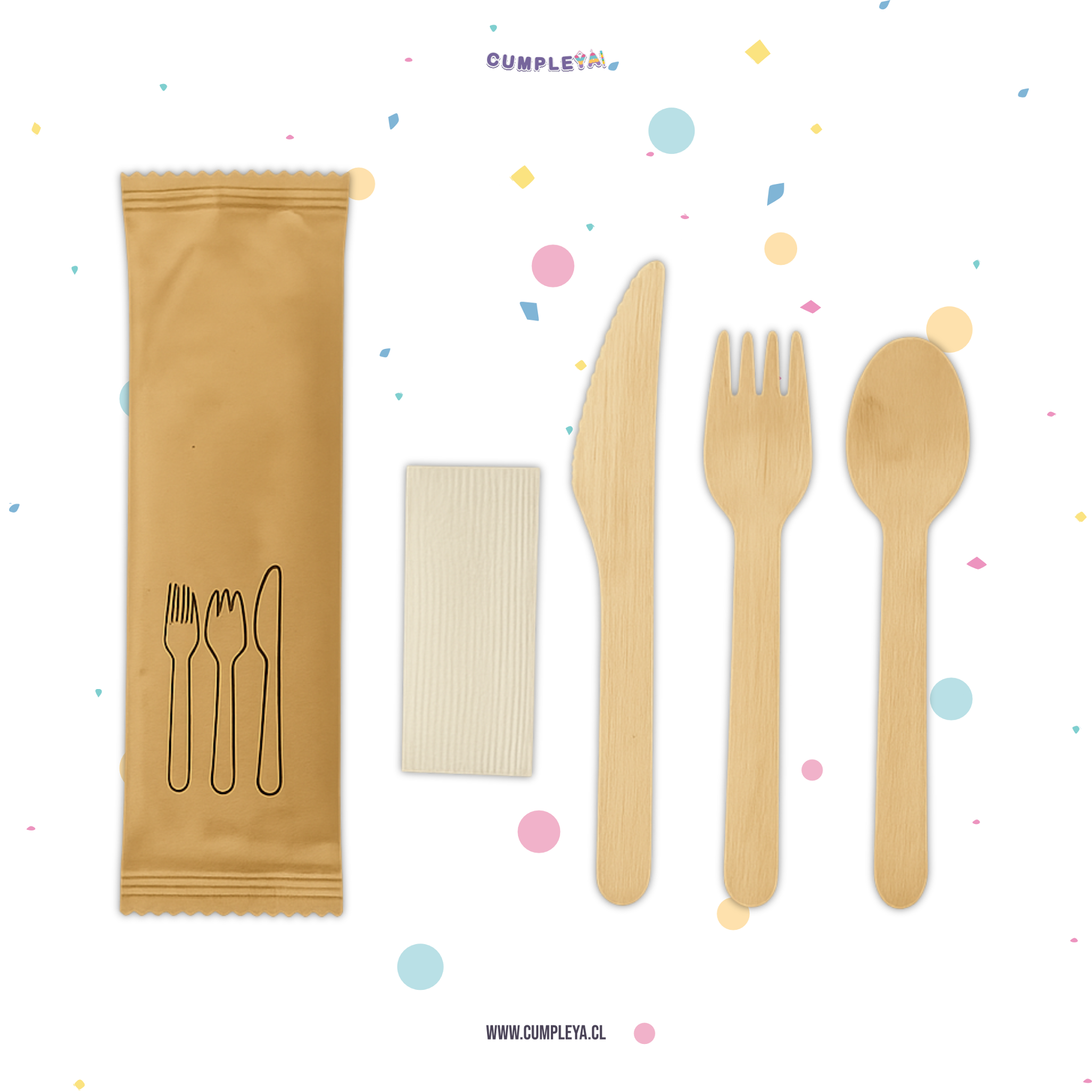 PACK CUBIERTOS MADERA