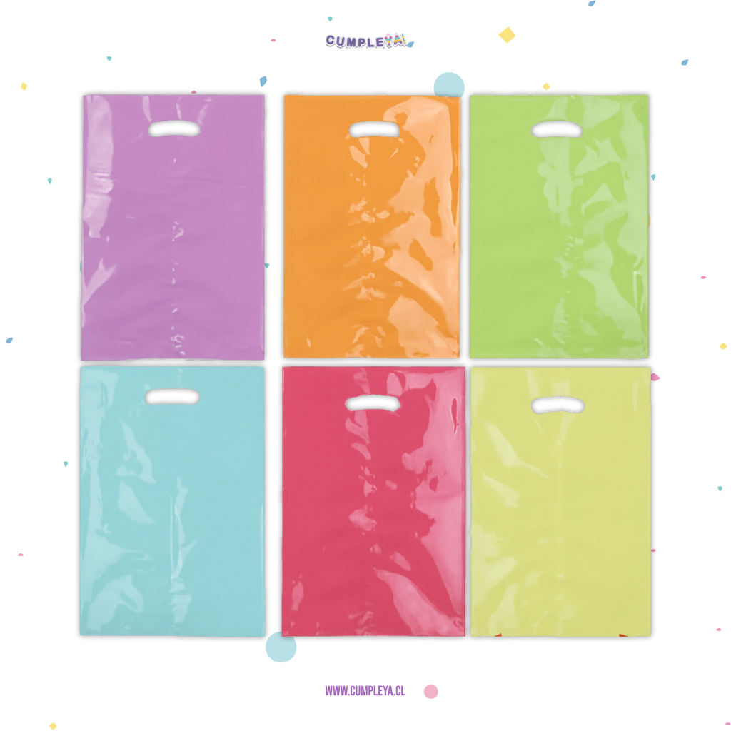 BOLSA PARA DULCES 17X25CM PAQUETE 10U UNICOLOR