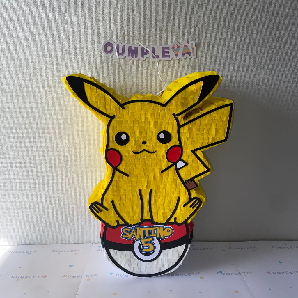 PIÑATA PIKACHU CON POKEBOLA 40CM PREMIUM
