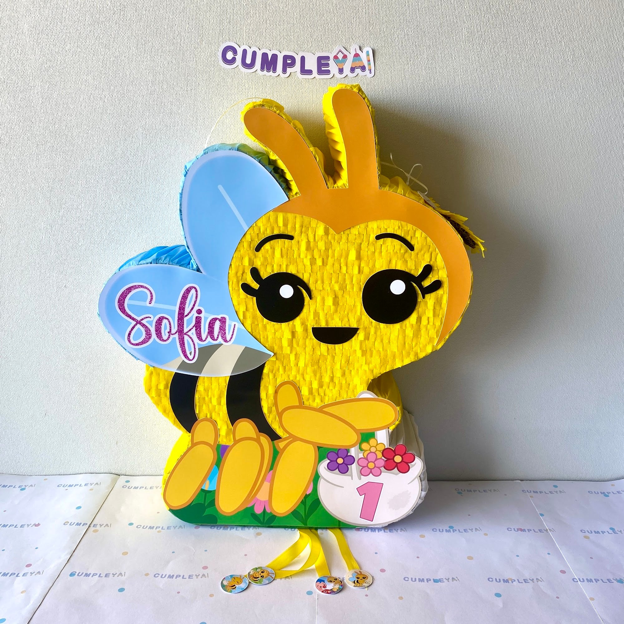 PIÑATA ABEJITA CHIQUITITA PLIM PLIM 60CM PREMIUM