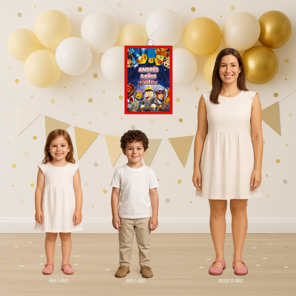 PIÑATA ROBLOX RECTANGULAR EXPRÉS 50CM