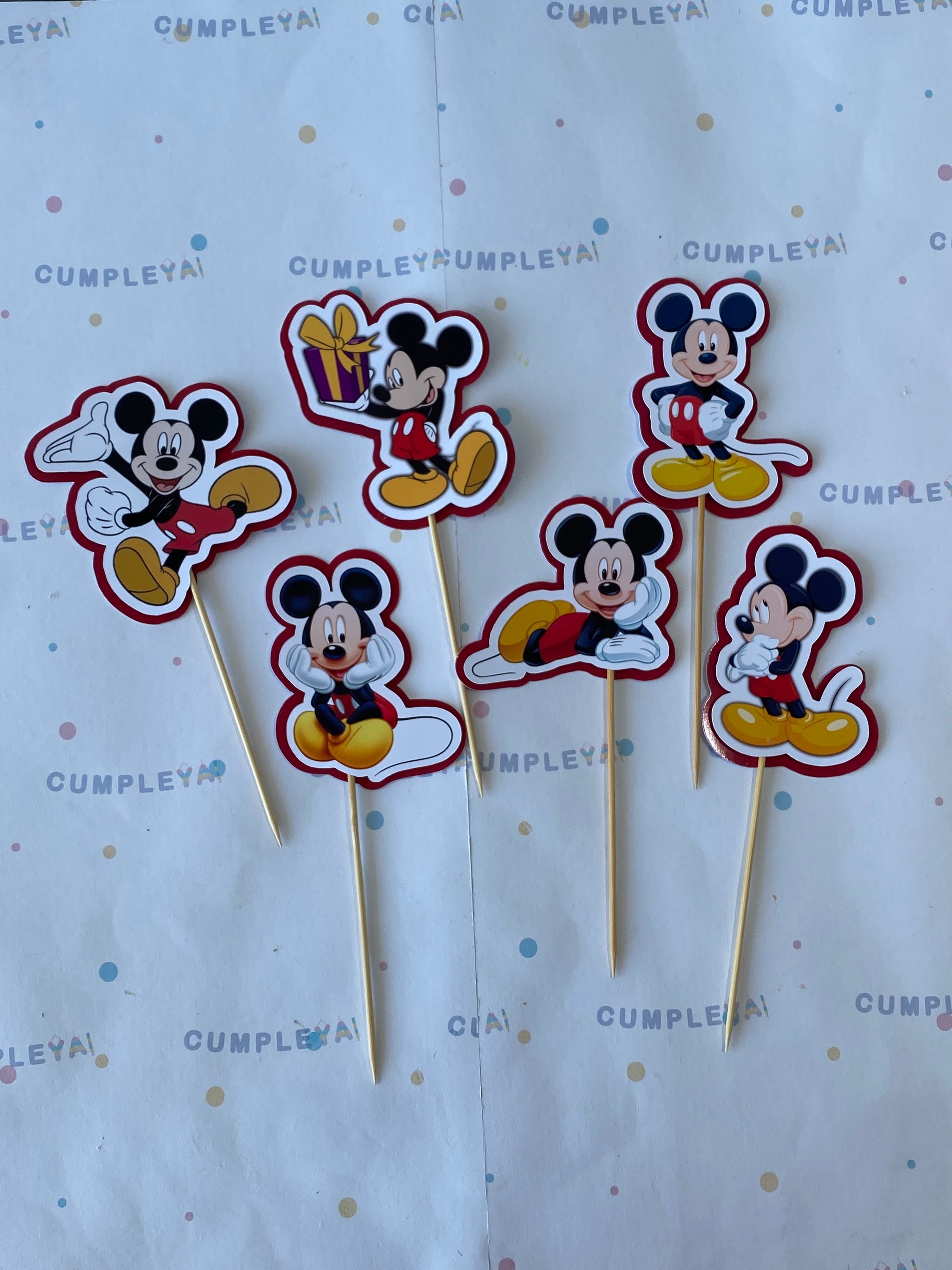 TOPPER MICKEY MOUSE 8CM SET 6U