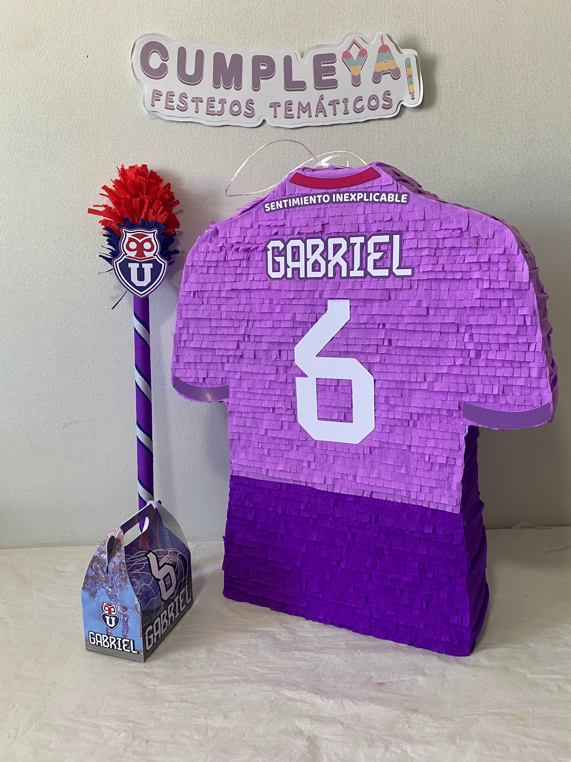 PIÑATA CAMISA U DE CHILE 60CM PREMIUM