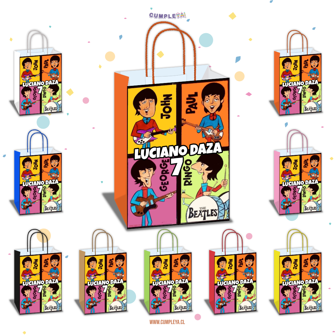 BOLSA SORPRESA 16 × 21 × 8 CM THE BEATLES ANIMADOS