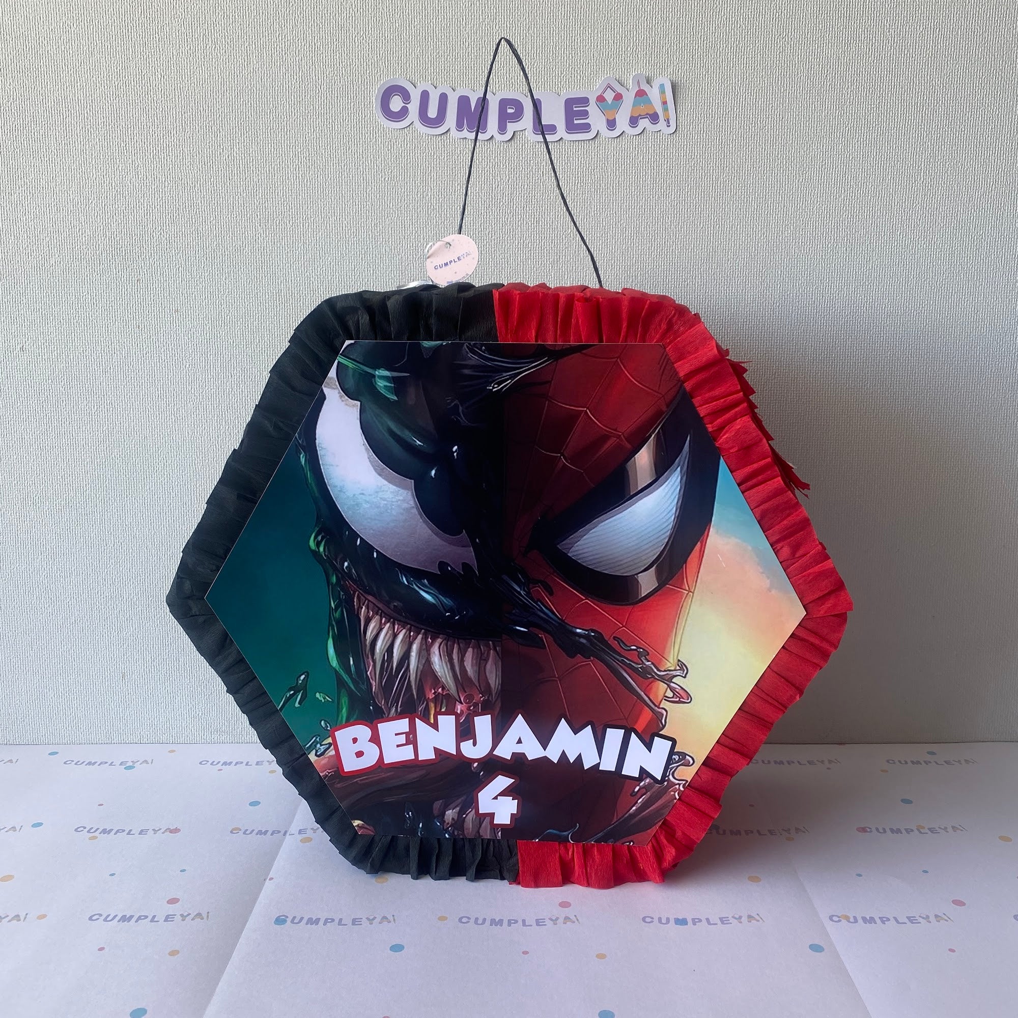 PIÑATA PLIM PLIM HEXAGONAL 40CM