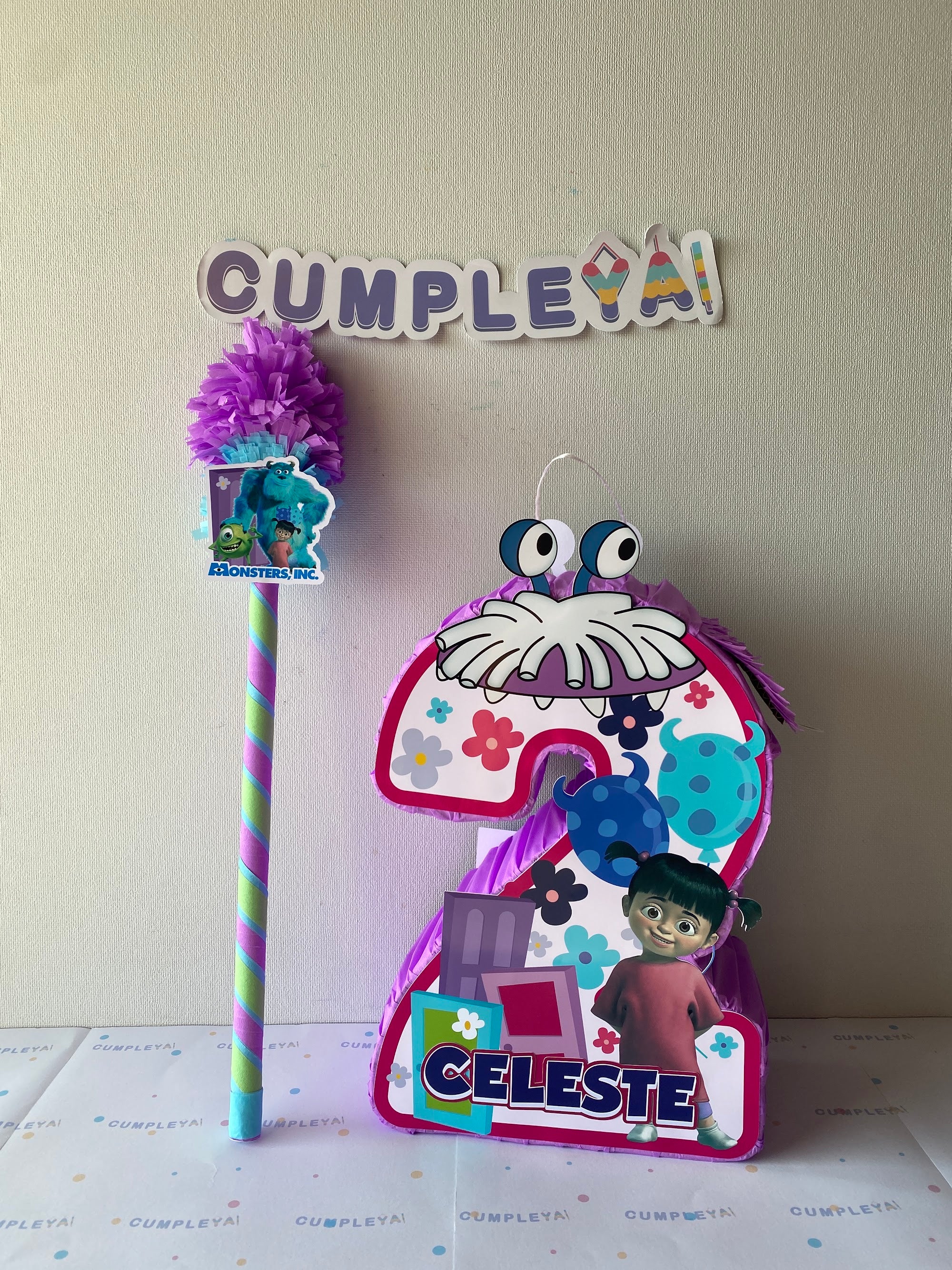 PIÑATA 40 CM NUMERO 2 MONSTER INC