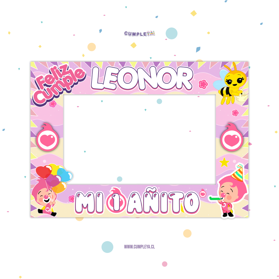 CUADRO SELFIE PLIM PLIM ROSADO 77X55CM