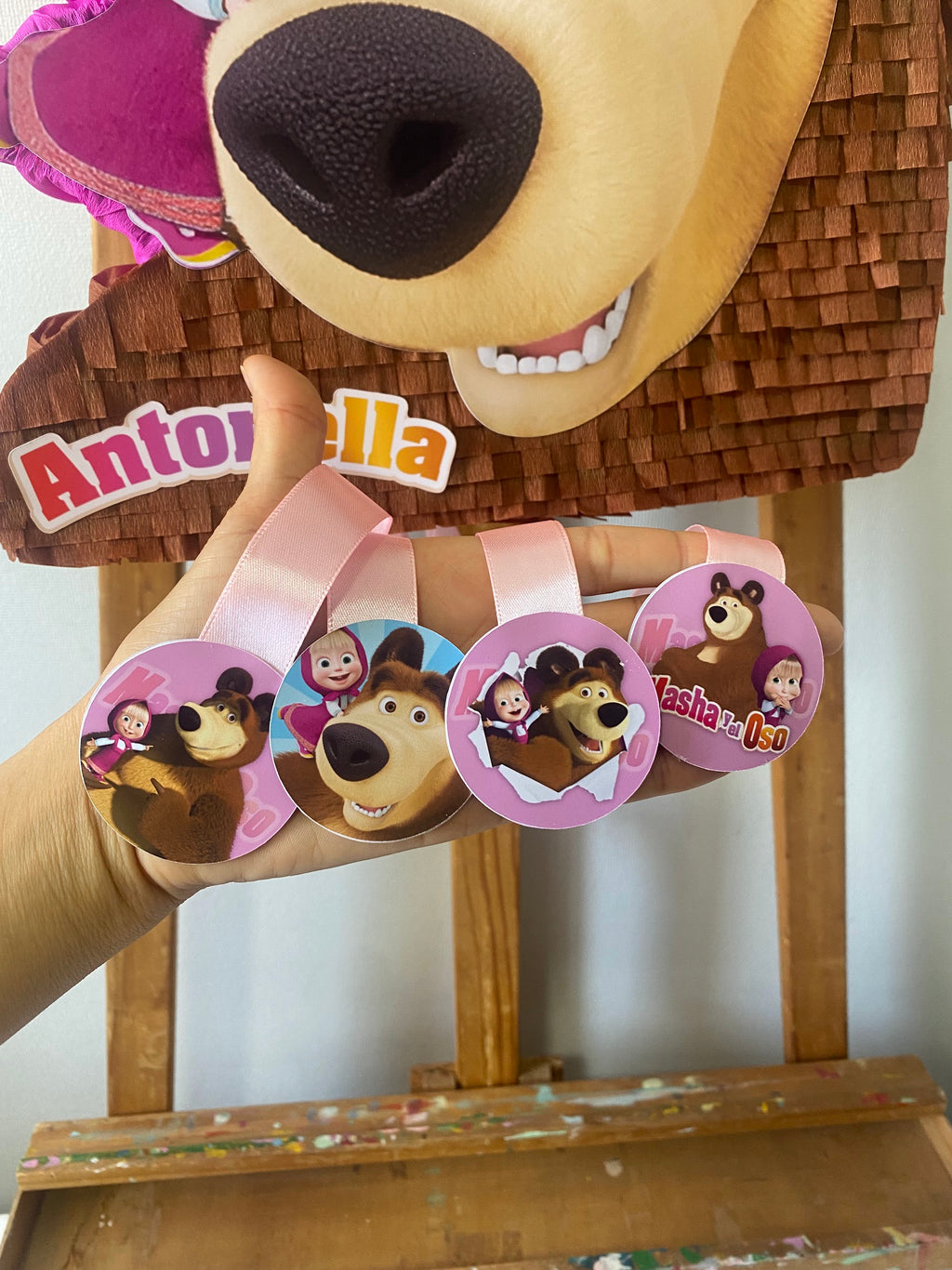 PIÑATA MASHA Y EL OSO 40CM PREMIUM