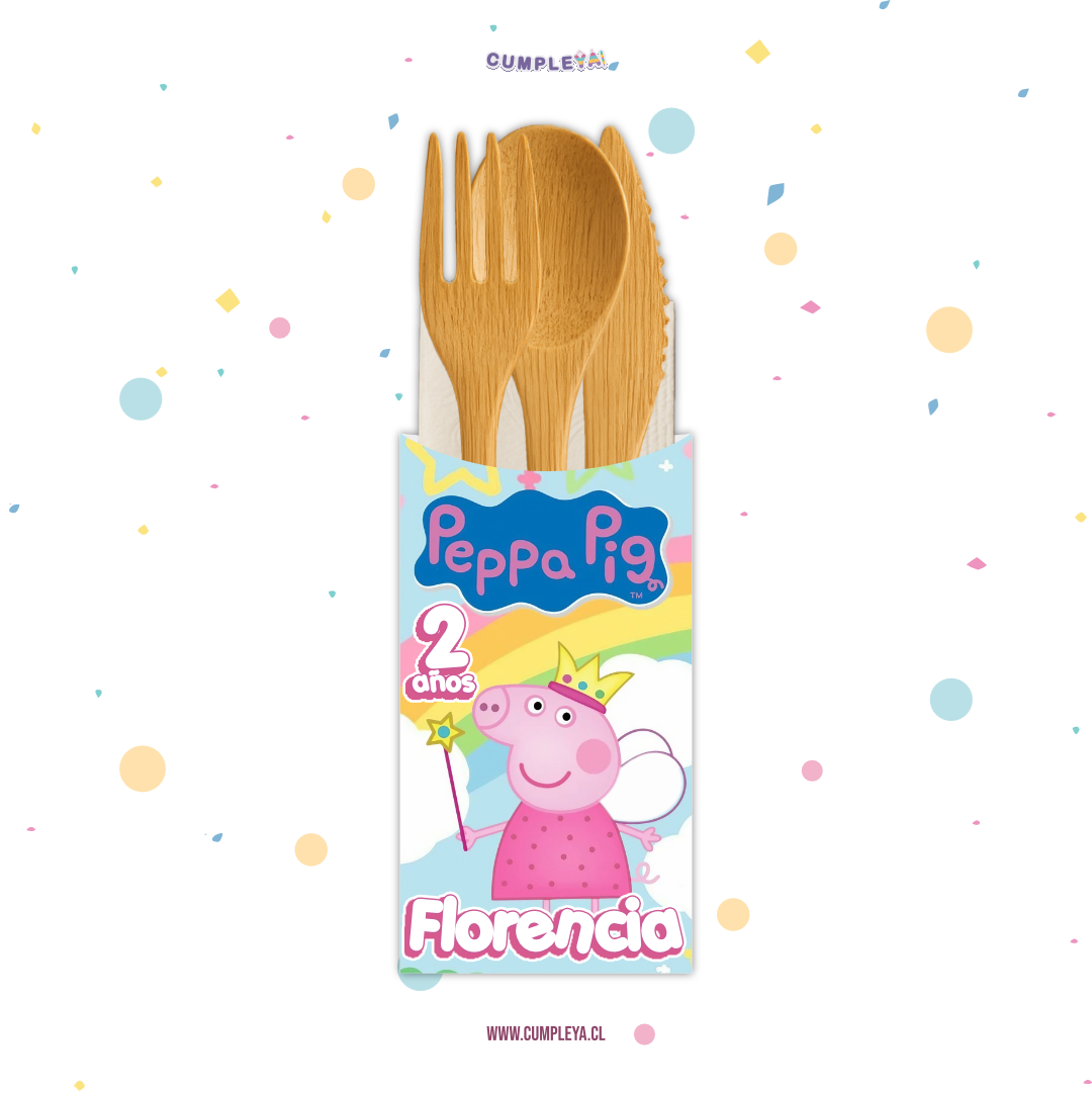 PORTA CUBIERTO PEPPA PIG HADA 7X13CM