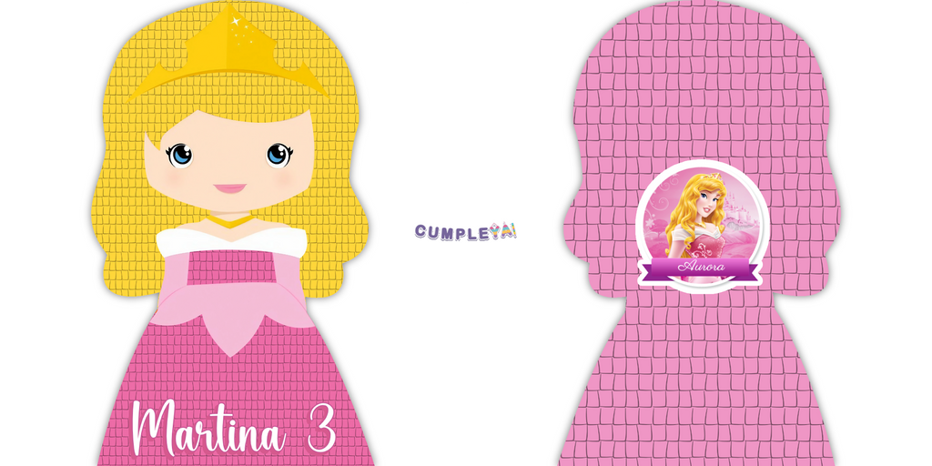 PIÑATA PRINCESA AURORA BEBE 40CM PREMIUM