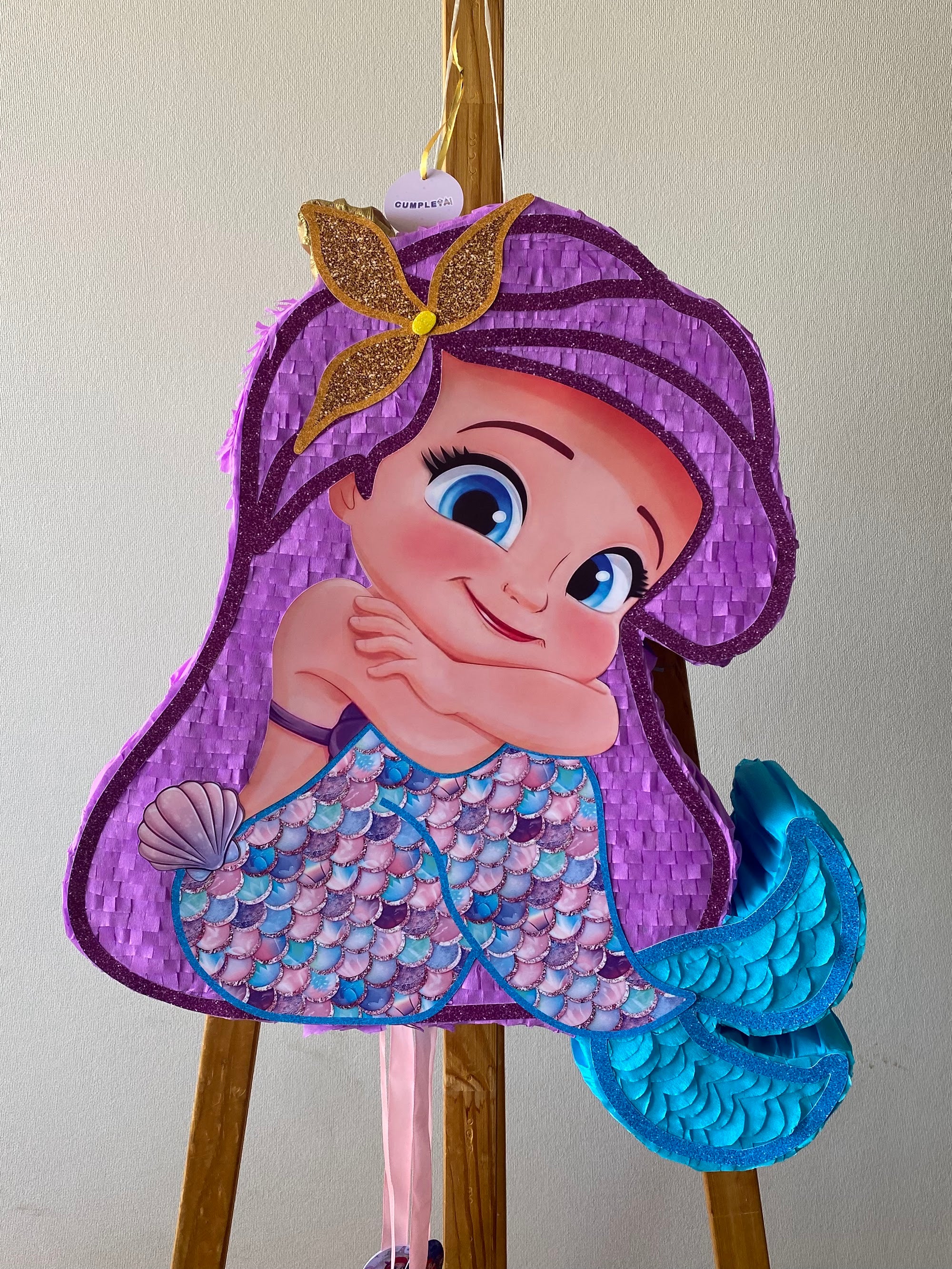 PIÑATA SIRENITA BEBE 60CM PREMIUM