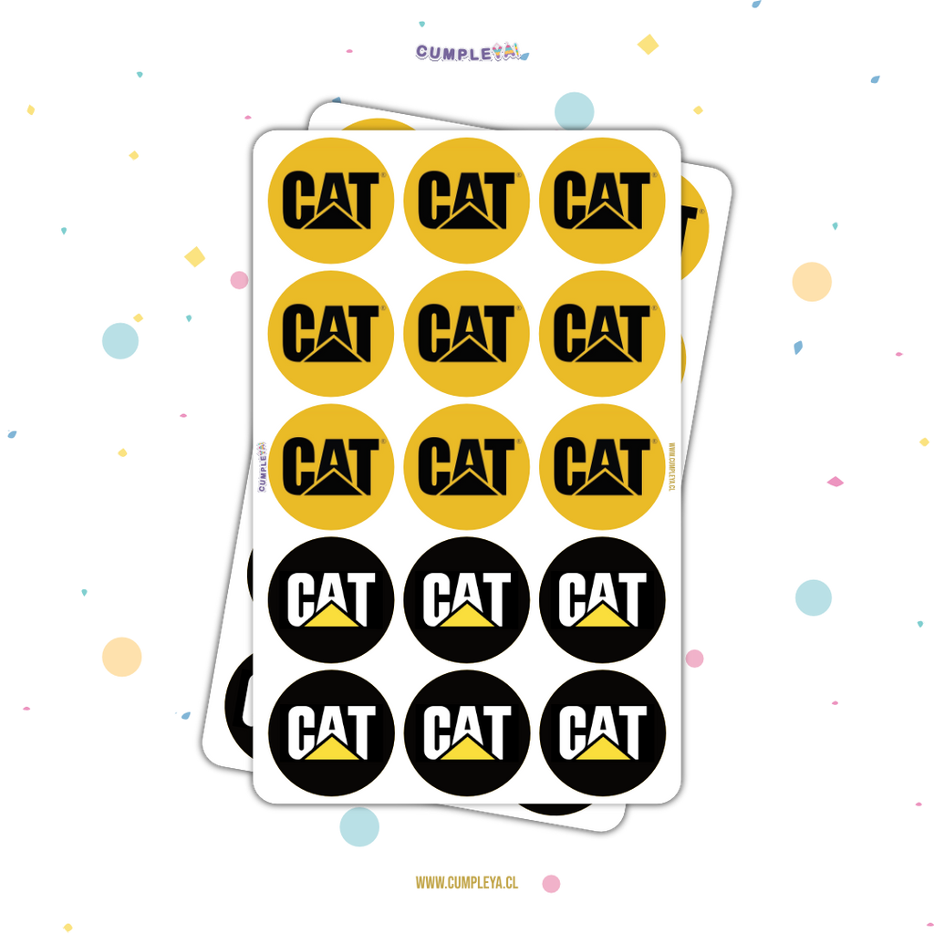 STICKER CAT CIRCULARES 5X5CM 30U TEMÁTICO