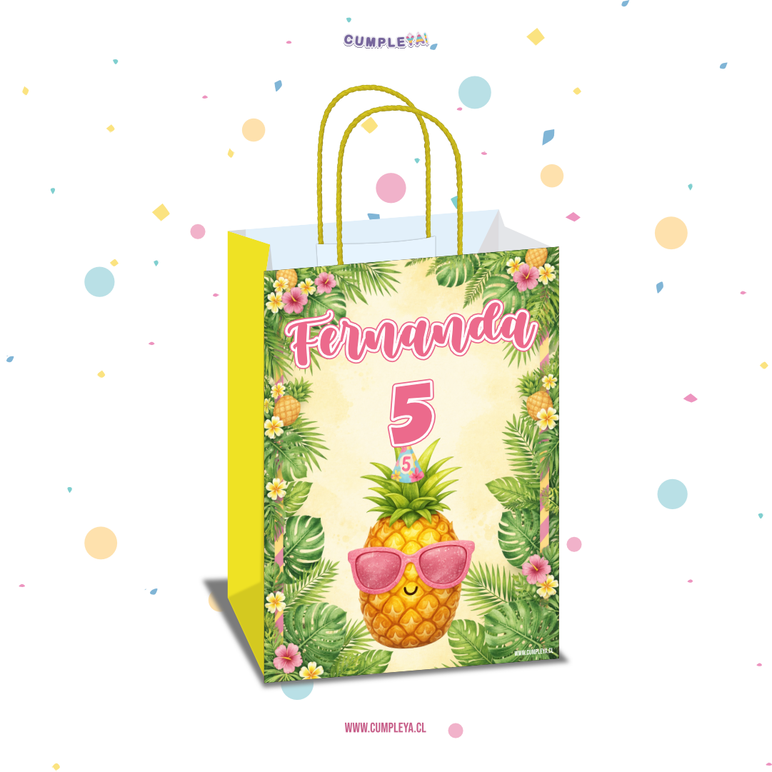 BOLSA SORPRESA 16 × 21 × 8 CM PIÑA