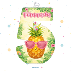 PIÑATA 40 CM NUMERO 5 PIÑA