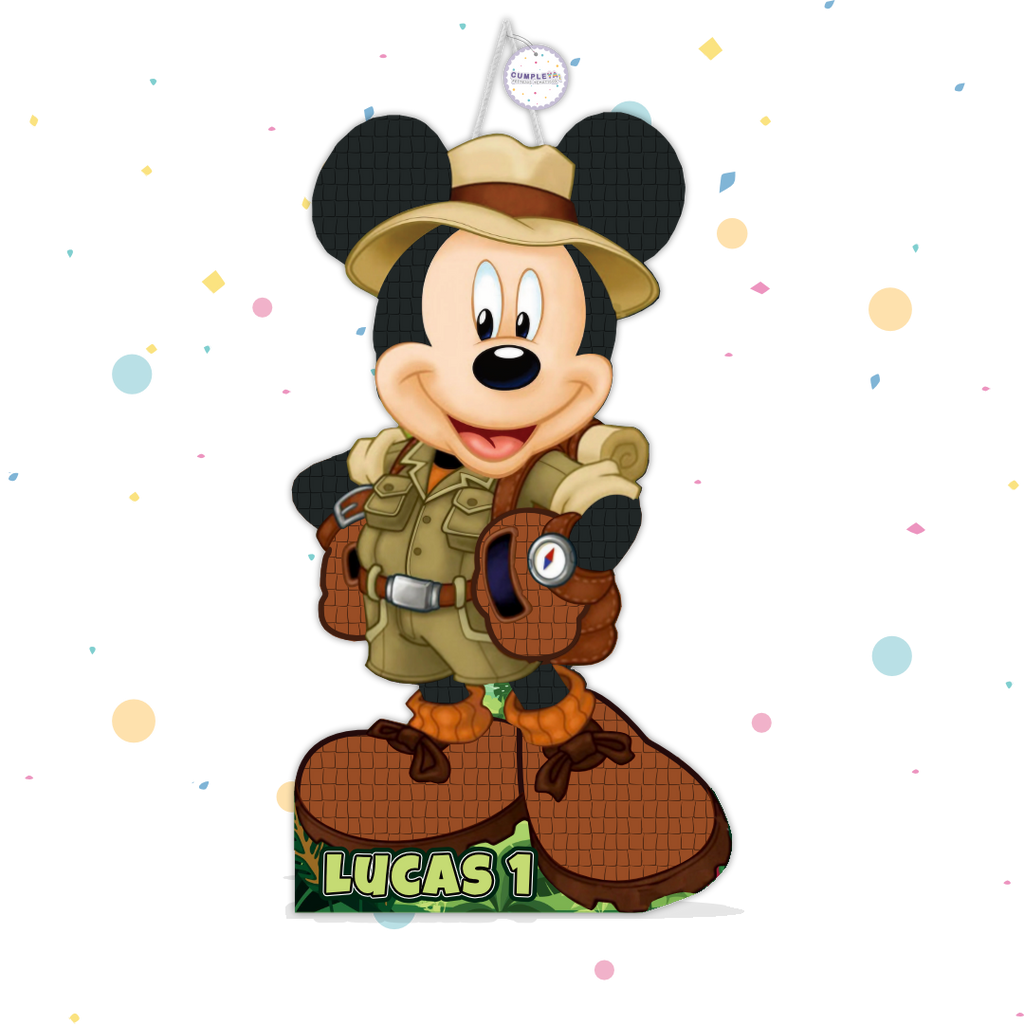 PIÑATA MICKEY SAFARI 60CM PREMIUM
