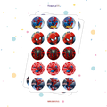 30 STICKER CIRCULARES 5 X 5 CM SPIDERMAN