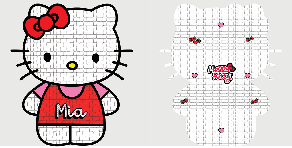 PIÑATA HELLO KITTY ROJO 60CM PREMIUM