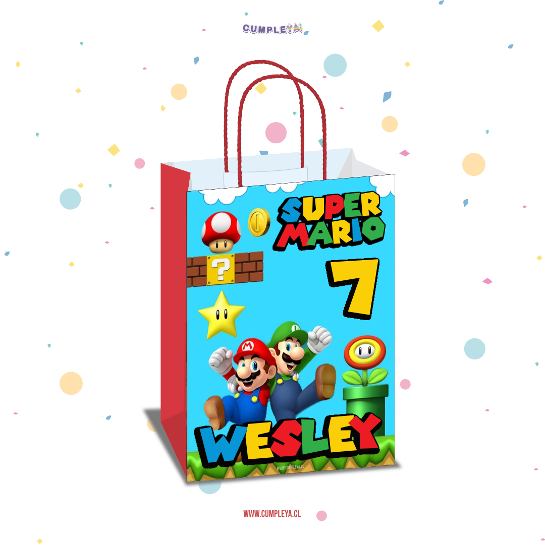 BOLSA SORPRESA 16 × 21 × 8 CM MARIO BROS
