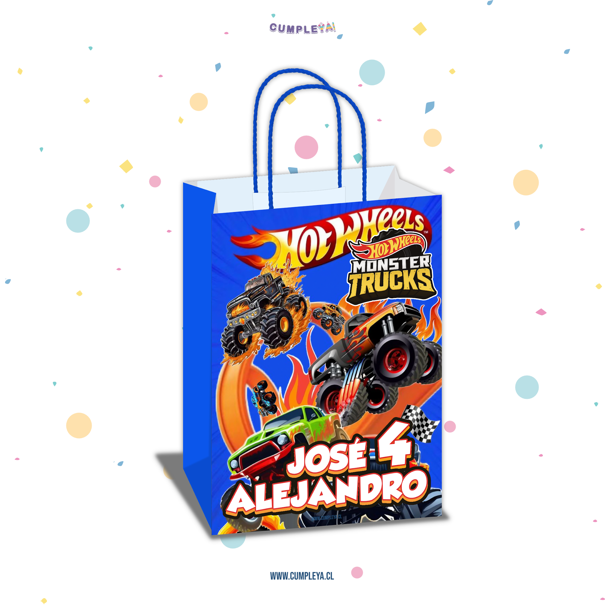 BOLSA SORPRESA 16 × 21 × 8 CM MONSTER TRUCK