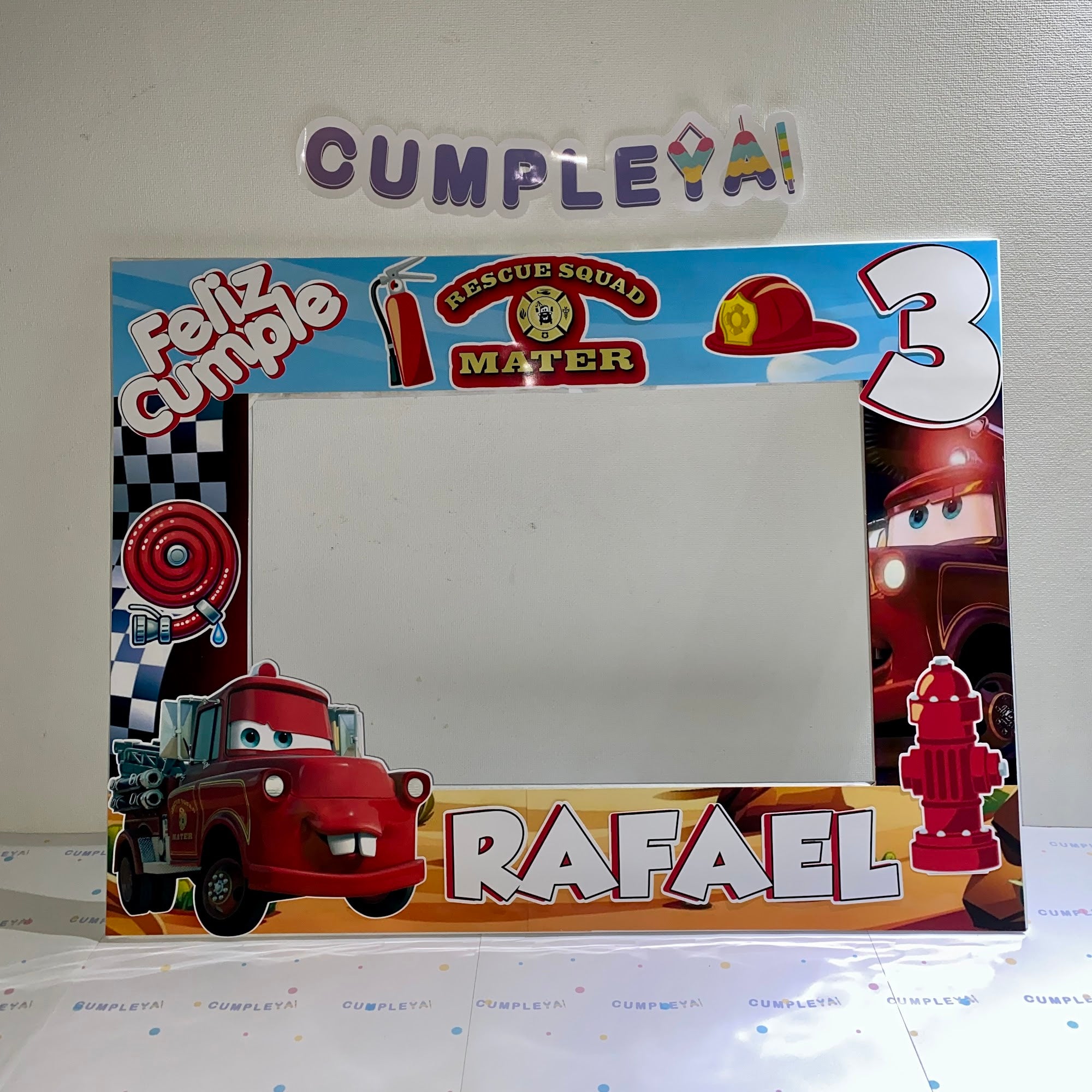 CUADRO SELFIE MATER BOMBERO 77X55CM