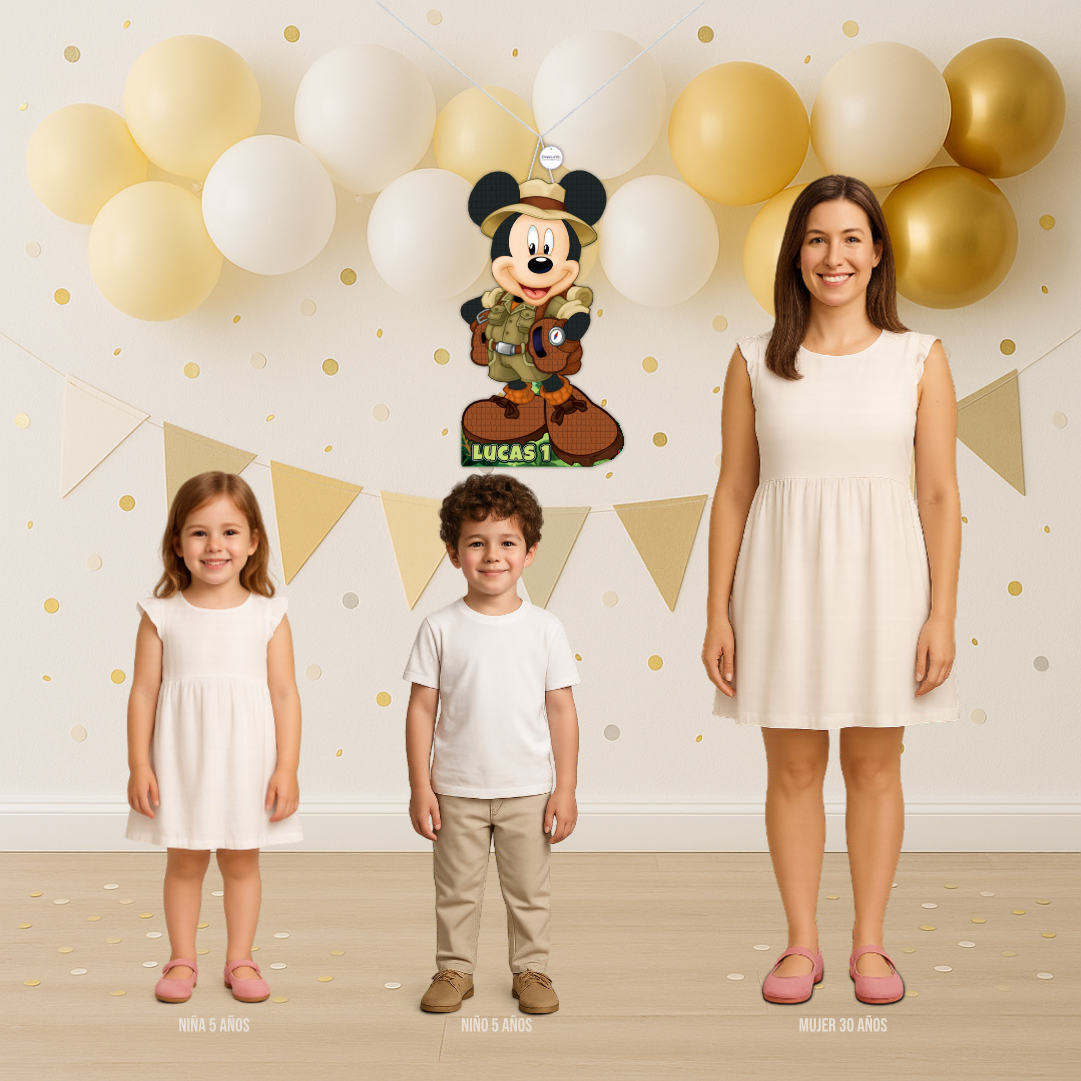 PIÑATA MICKEY SAFARI 60CM PREMIUM