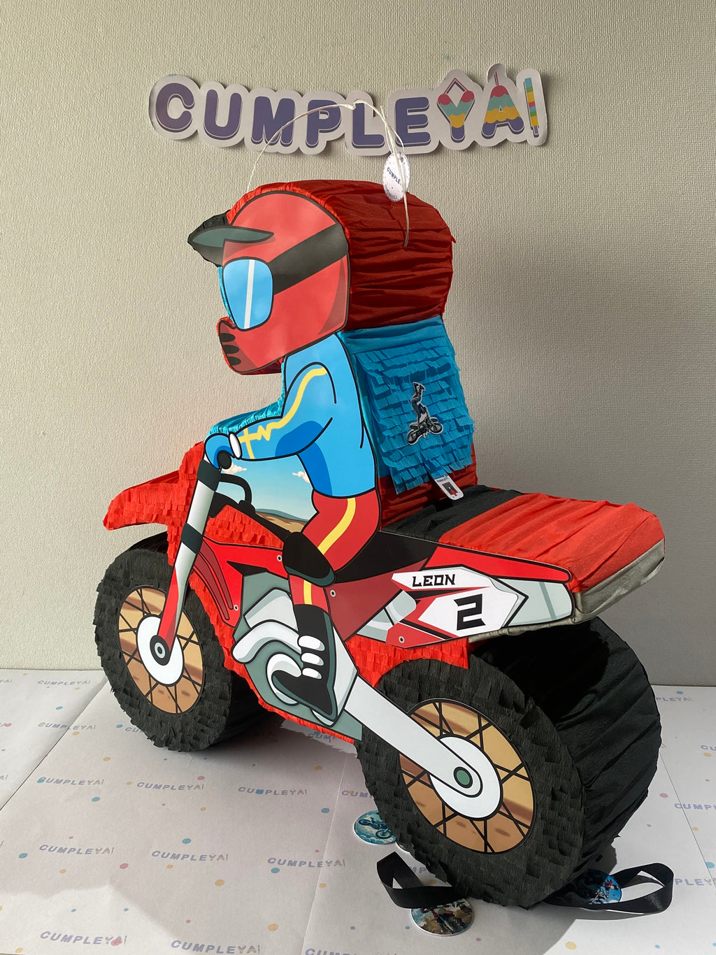 PIÑATA MOTOCROSS 60CM PREMIUM