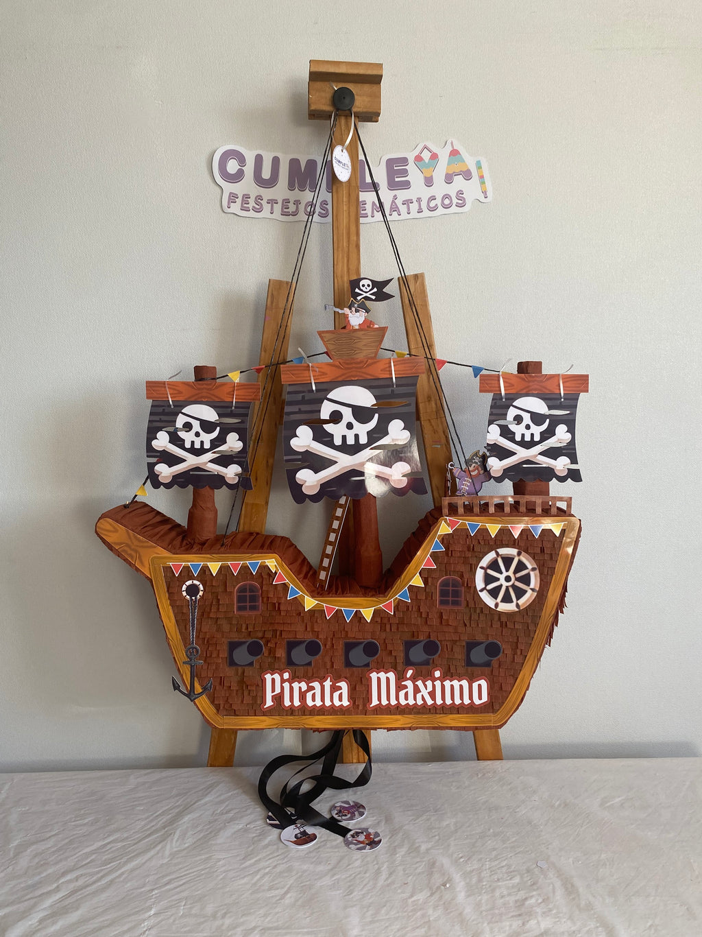 PIÑATA BARCO PIRATA 60CM PREMIUM