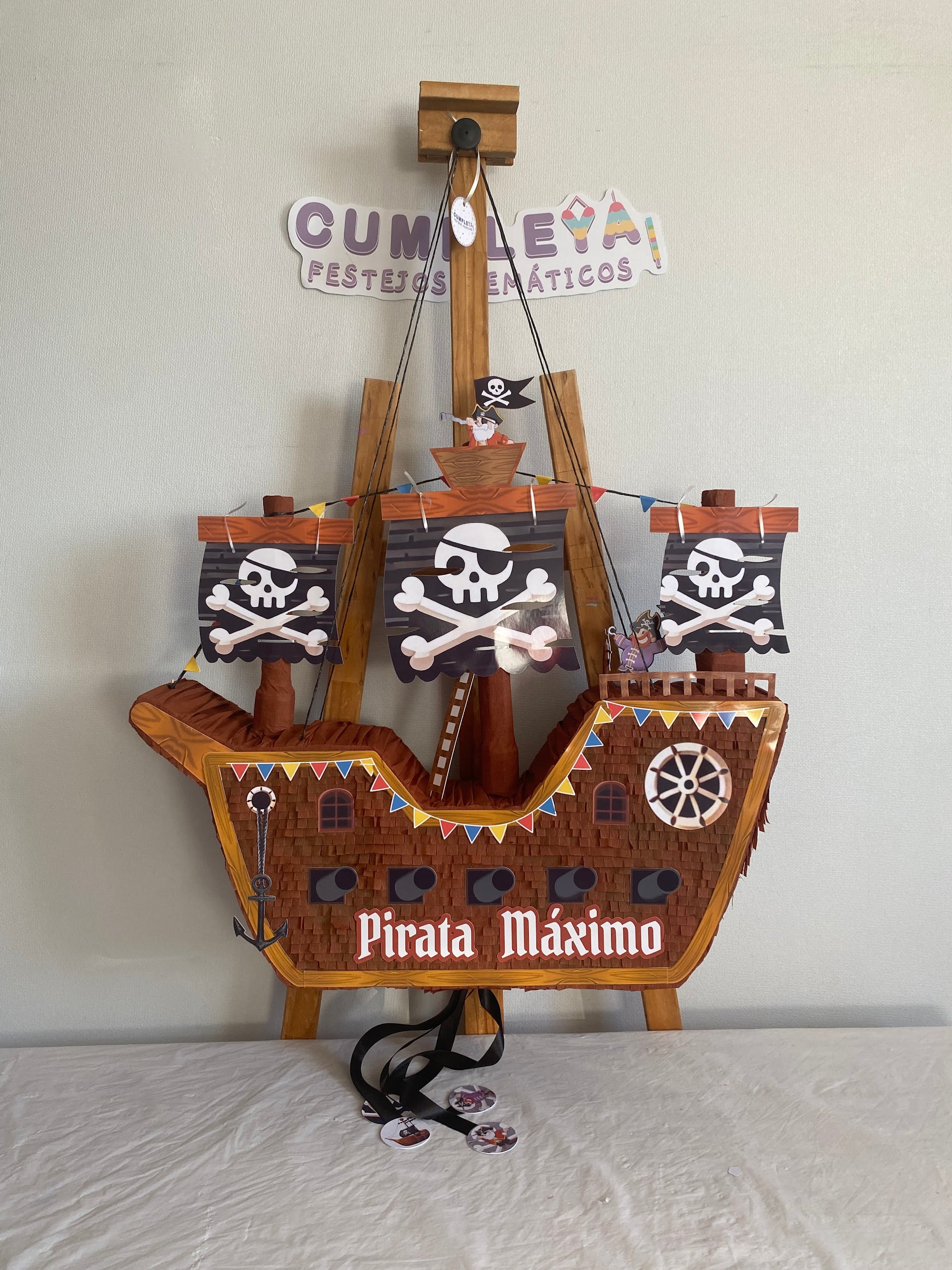 PIÑATA BARCO PIRATA 60CM PREMIUM