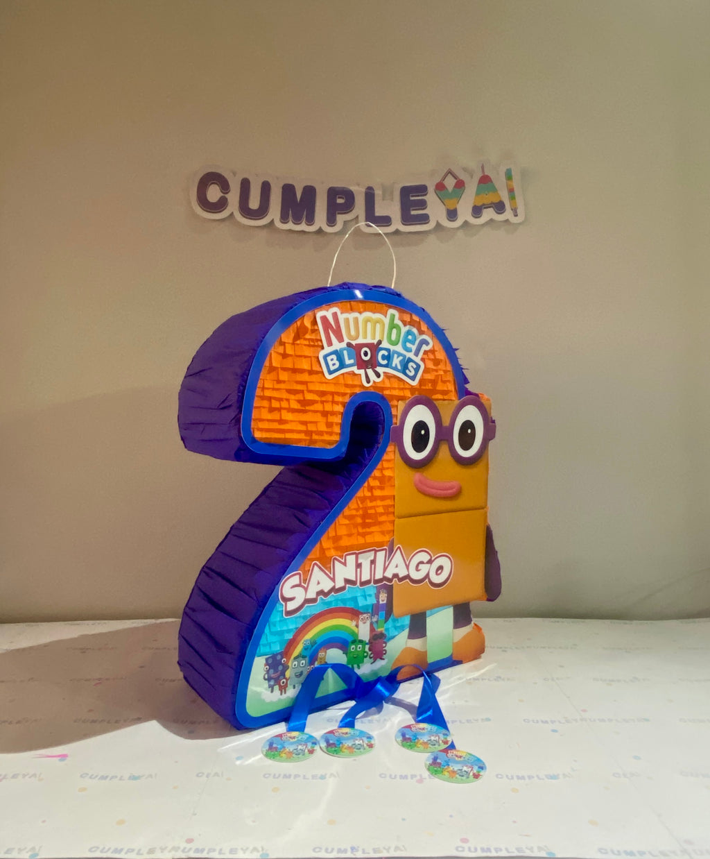 PIÑATA NUMERO 2 DE LOS NUMBERBLOCKS 40CM PREMIUM