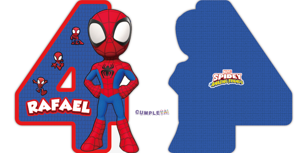 PIÑATA SPIDEY NUMERO 4 60CM PREMIUM