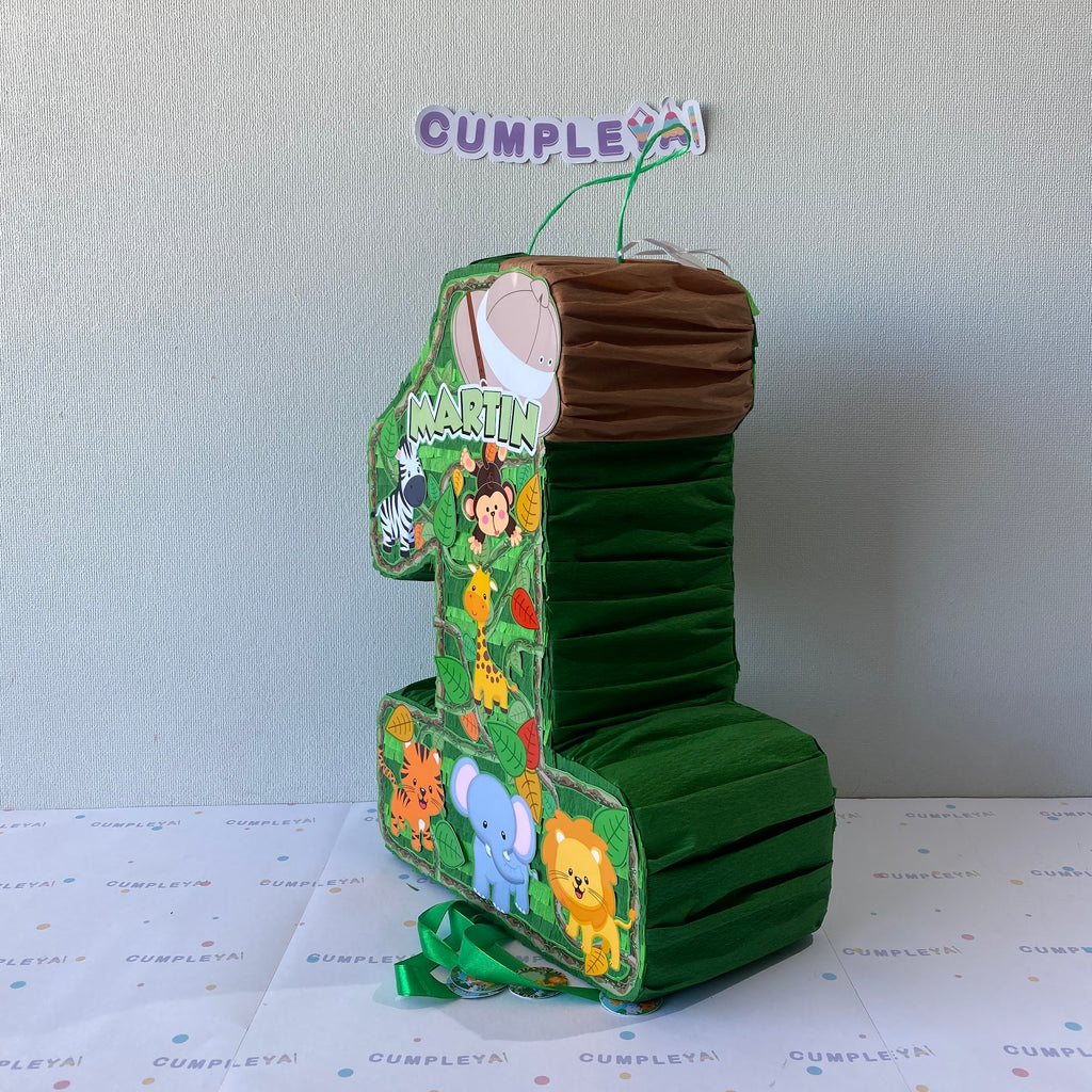 PIÑATA NUMERO UNO SAFARI 40CM PREMIUM